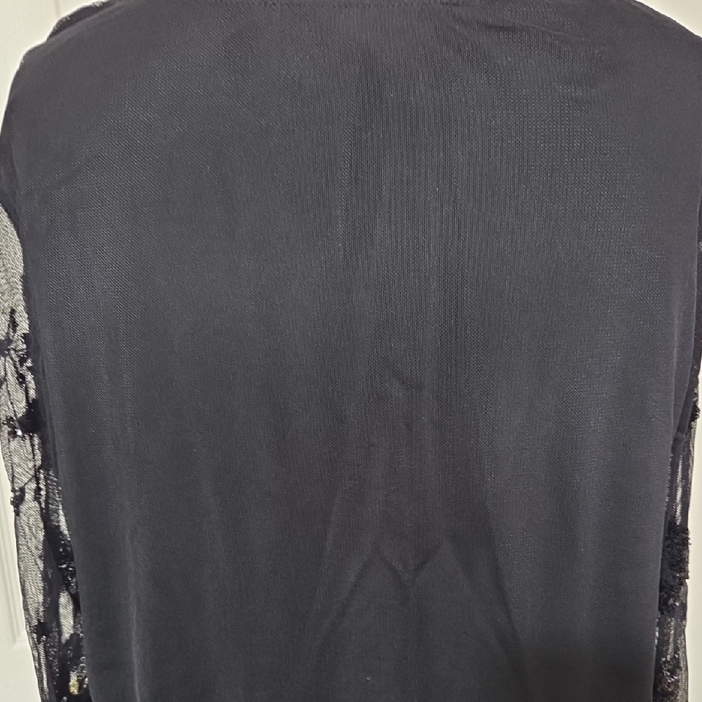 White House Black Market Black Sequin Blouse - Picture 6 of 9